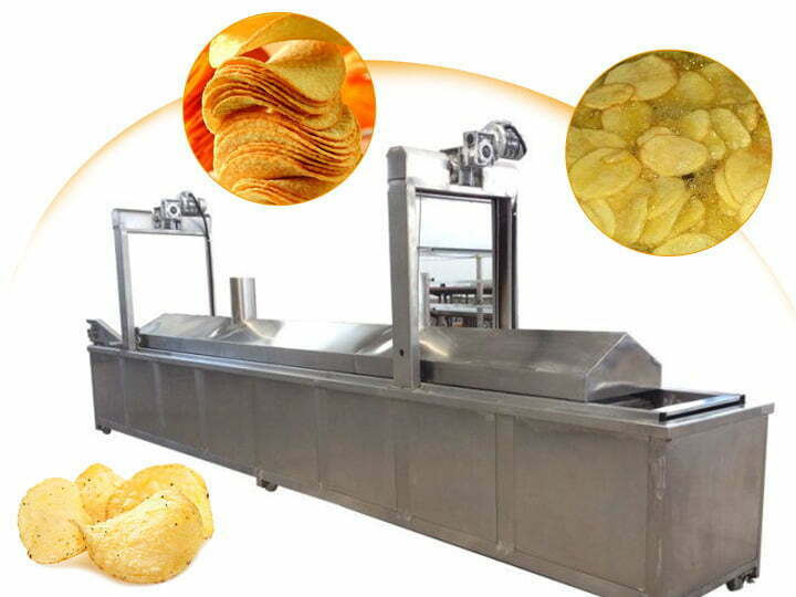 Industrial continuous chips fryer