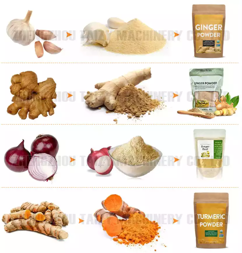 Wide applications of ginger powder plant